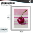thumbnail image 4 of Stupell Industries Contemporary Cherry on Pink Stripes Gray Framed Print Under Glass, 13 x 16, by The Prints Vibe, 4 of 8