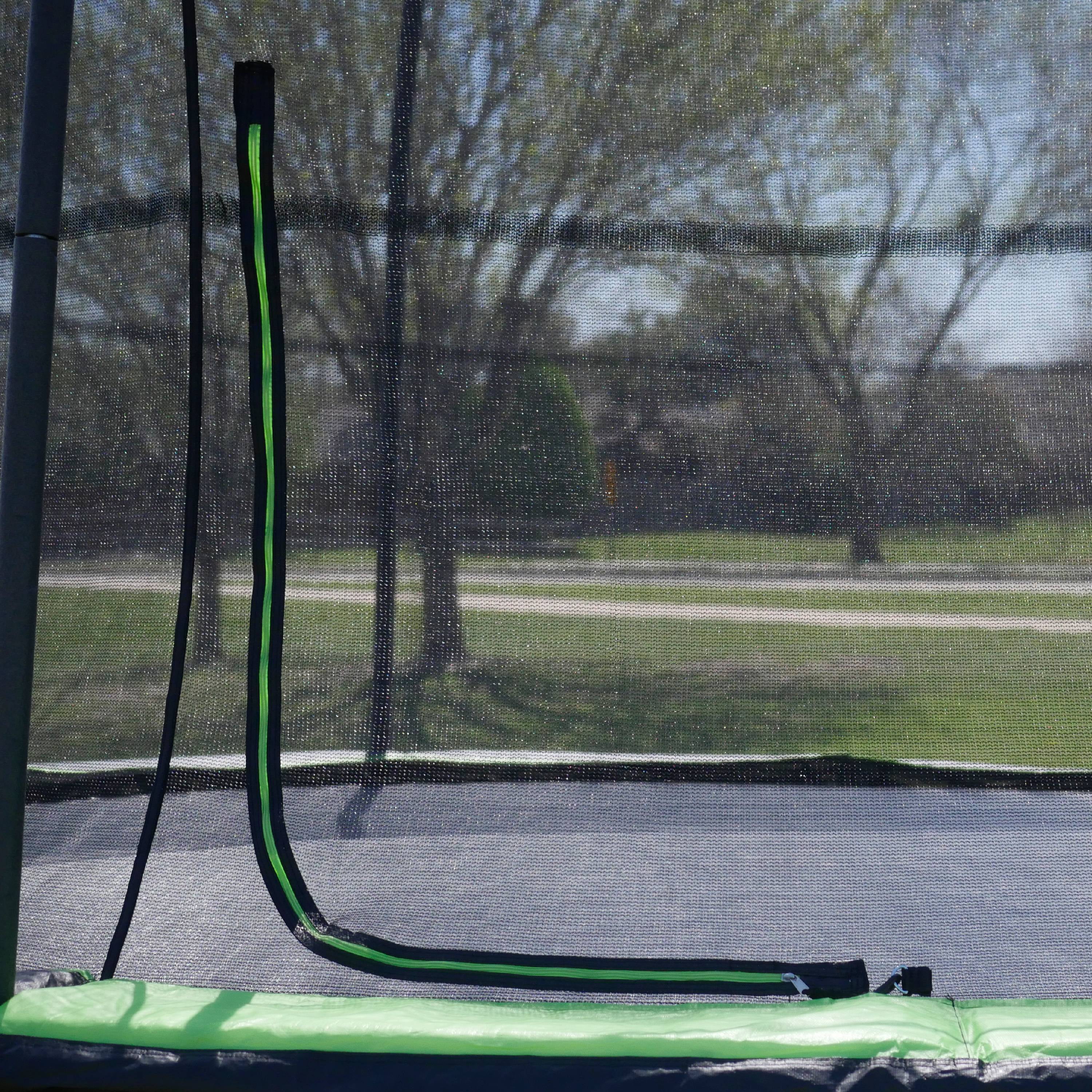 JumpKing 14' Trampoline, with Enclosure, Black/Green