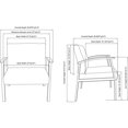 thumbnail image 2 of Lorell Big & Tall Black Leather Guest Chair, 2 of 2