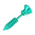 thumbnail image 1 of 1PCS Stylish Unisex Piercing Stainless Steel Whole stud Screw ear Screw Shape Earring Punk Allergy Free Ear Stud, 1 of 9
