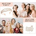 thumbnail image 6 of 21st Birthday Gifts Decorations for Her, Including 21st Cake Toppers, Birthday Queen Sash with Pearl Pin, Sweet Rhinestone Tiara Crown, Number Candles and Balloons Set, Rose Gold, 6 of 7