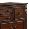 thumbnail image 2 of Benjara Miri 59 Inch 8 Drawer Dresser, Brass Carved Trim Accents, Cherry Oak Brown, 2 of 5