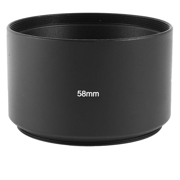 Unique Bargains DSLR Camera Filter Screw-in Mount 58mm Metal Tele Lens Hood Shade
