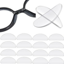 LINMOUA Eyeglass Nose Pads 18 Pairs Stick On Silicone Anti-Slip Adhesive Nose Pads Cushions for Eyeglasses Sunglasses Thin Nose Pads (Clear)