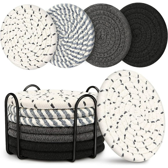 EcoNesxp Bohemian coasters set coasters wooden table coasters set coasters drink coasters 8-piece coasters 4-piece coasters