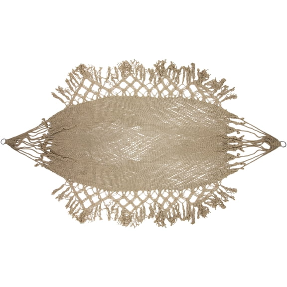 Northlight Macrame Hammock with Patterned Tassels - 78" x 31" - Brown