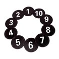thumbnail image 3 of 10x marcadores de puntos de suelo numerados tapete de entrenamiento amortiguador silencioso gimnasio marcadores de disco plano tapete emblemático para negro, 3 of 8