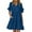 Blue, variant on NXMZXB Womens Summer Dresses 2025 Trendy Ruffle Short Sleeve V Neck A Line Tiered Beach Sundress Loose Flowy Casual Mini Dress with Pockets Light Blue XXL