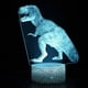 thumbnail image 1 of Lámpara decorativa de anime con forma de dinosaurio Jurásico, luz nocturna, ilusión 3D, 1 of 1