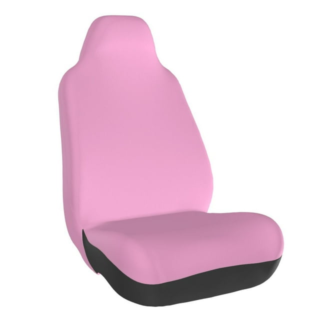 Wukai Rose Red Full Set Car Seat Covers with Soft Padding Universal Auto Front Seats Protector and Cushion Mat
