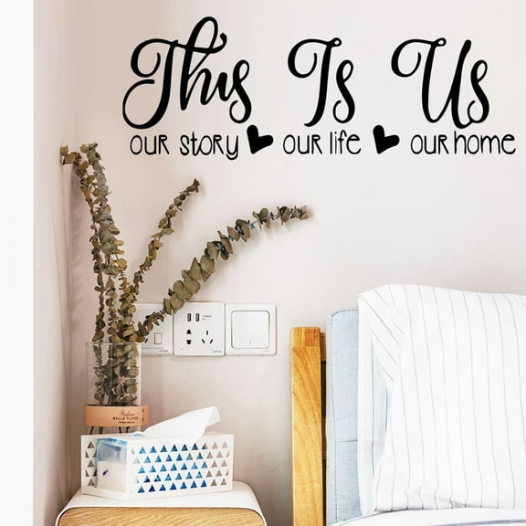 Pompotops Clearance Sales This Is Us English Phrase Wall Sticker Decoration Sticker Can Be Removed