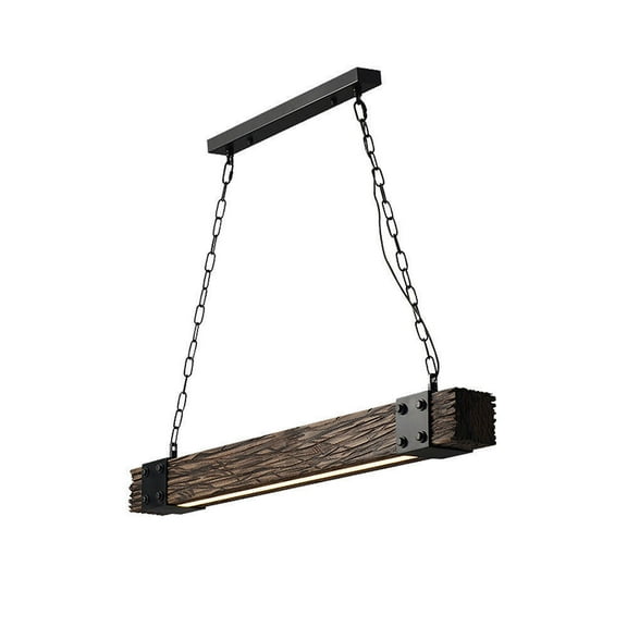 Farmhouse Pendant Light Vintage Industrial Wood Rustic Hanging Kitchen Fixture