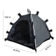 thumbnail image 3 of Cama de la Cueva de Gatos y Perros | Casa de campaña cubierta cálida y cerrada | Hábitat interior portátil al aire libre | Nailon de fibra de vidrio transpirable | Gris Negro | 15.75x15.75x11.81in, 3 of 9