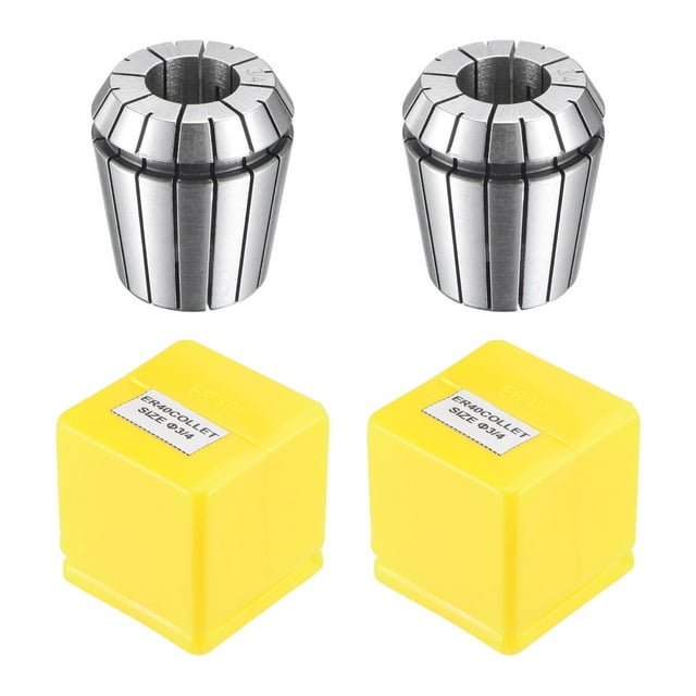 Unique Bargains ER40 Spring Collet, 3/4' Chuck for CNC Engraving Machine Lathe Milling Tool 2 Pack