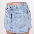 thumbnail image 2 of Vedolay Shorts for Women Short for Womens High Waist Leather Shorts Leather Shorts,Light Blue XL, 2 of 5
