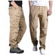 thumbnail image 1 of Pantalones largos de algodón para hombre, multibolsillos, cintura elástica, resistentes al desgaste, pantalones largos para hombre, 1 of 5