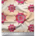 thumbnail image 1 of Soimoi Rayon Crepe Fabric Mandala Kaleidoscope Printed Fabric 1 Yard 46 Inch Wide, 1 of 1