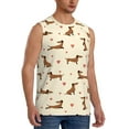 thumbnail image 2 of Fotbe Men's Heart Dachshund Print Men's Sleeveless Muscle Tank Tops Casual T-Shirts for Gym Workout Beach-Large, 2 of 8