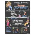 thumbnail image 2 of Cohas Mermaid Theme Birthday Milestone Chalkboard, 9 by 12 inches, 3 Pastel Markers, 2 of 6
