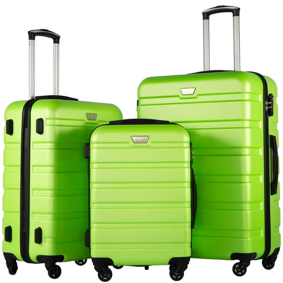 Set de equipaje Coolife Spinner de 3 piezas, rígido, ligero
