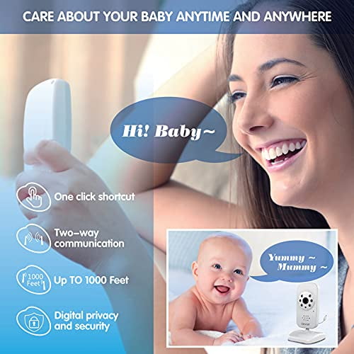 AXVUE Video Baby Monitor with Two Cameras and Comfort-Designed Screen by Axvue, Model E662.