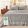 thumbnail image 3 of Bare Home Organic Flannel Sheet Set - 100% Organic Cotton - Deep Pocket - 4-Pieces - Full, Light Gray, 3 of 10