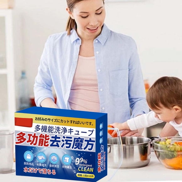 Limpiadores domésticos Tableta limpiadora de grasa Eliminación de manchas multifuncional Limpieza del hogar Misma limpieza de cocina Baño Tableta limpiadora Película descontaminante