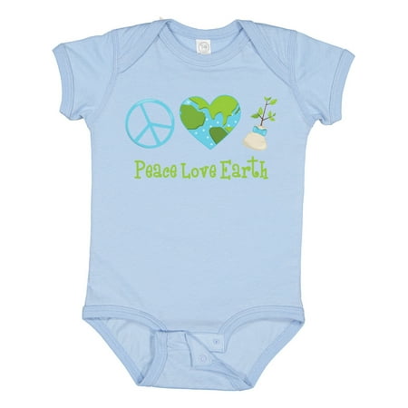 

Inktastic Peace Love Earth Gift Baby Girl Bodysuit