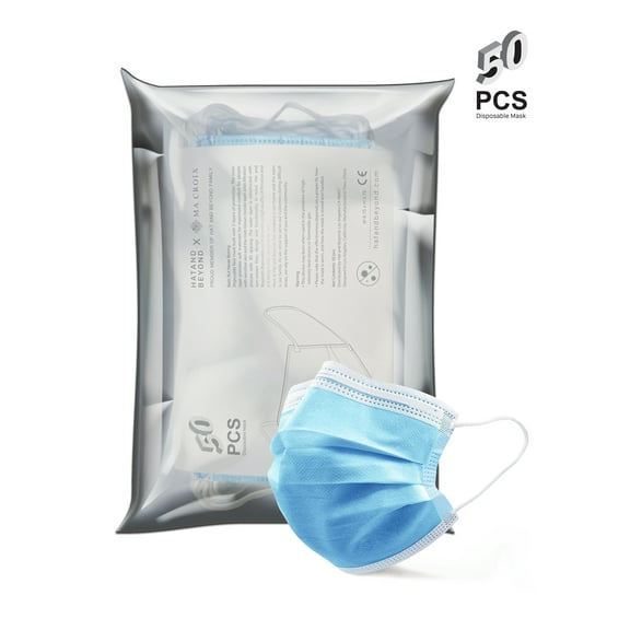 Ma Croix 50 pcs Disposable 3-Ply Earloop Face Mask