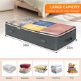 thumbnail image 3 of Bedroom Underbed Organizer, Large Capacity Clothes Organizer with Transparent Window Foldable Storage Box for Clothes Quilt Blanket Pillow (2 Pcs), 3 of 5