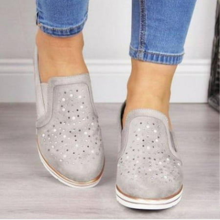 

Clearance! Women S Sneakers New Ladies Rhinestone Shoes Summer Diamonds Upper Shoes Rhinestone Casual Shoe