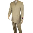 thumbnail image 5 of Men Apollo King Band Collarless Church Suit Mandarin 5 Hidden Buttons AG57 Tan, 5 of 9