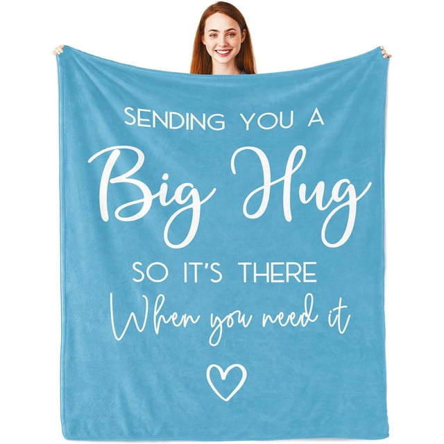 LHSHID Get Well Gifts for Women After Surgery Inspirational Gifts for Women Sympathy Gift Thinking of You Gifts Breast Cancer Gifts for Woman Feel Better Gifts Healing Blanket Blue 30"x40"