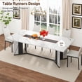 thumbnail image 4 of ANPOO ANPOO 7-Piece Kitchen Dining Set for 4-8 People, 78" Rectangle Waterproof Wooden Table with 6 Chairs, Easy Clean Farmhouse Dining Table for Dining Room & Kitchen, 4 of 9