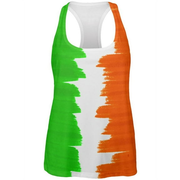 St Patrick's Day Color Me Irish All Over Womens Work Out Tank Top Multi SM