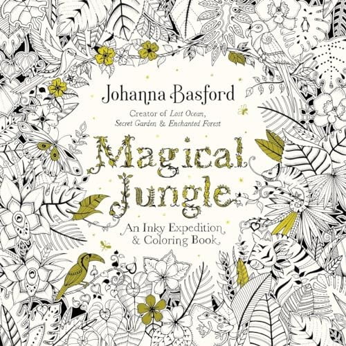 Pre-Owned Magical Jungle: An Inky Expedition and Coloring Book for Adults (Paperback) 0143109006 9780143109006
