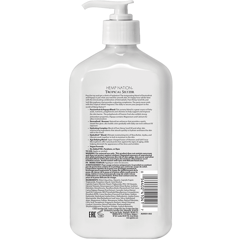 Australian Gold Hemp Nation Tropical Seltzer Body Lotion, 18 fl. oz