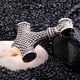thumbnail image 4 of Collar vikingo Martillo de Thor Mjolnir Cuero artificial Plata plata BANYUO  Electrónica, 4 of 4