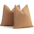 thumbnail image 1 of Chenchen Camel Pillow Covers 18x18 Set of 2 Chenille Throw Pillow Covers with Elegant Design Soft and Luxurious Decorative Throw Pillows for Couch, Bed, and Home Decor, 1 of 1