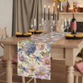thumbnail image 2 of Table Runners 70 Inches Long Dress Scarves, Vintage Flowers Farmhouse Coffee/Dining/Kitchen Table Decor, Holiday Table Runner, Spring Watercolor Floral Dragonflies Beige 13x70 Inch, 2 of 9