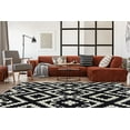 thumbnail image 2 of Linon Tripoli Spacely Polyester 8'x10' Rug in Ivory and Black, 2 of 6