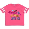 thumbnail image 3 of Inktastic My Mama and Papa Love Me with Hearts Boys or Girls Toddler T-Shirt, 3 of 5