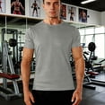 thumbnail image 2 of VSSSJ Mens Workout Shirts Quick Dry Gym Short Sleeve Tshirts Running Athletic Crew Neck Loose Breathable Tops Moisture Wicking Tee Gray XXL, 2 of 9