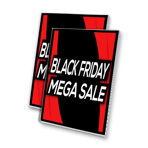Mega Special (24" X 36") 4mm Corrugated Plastic Panel, Graphics Applied To 1 Side (Pk of 2)