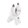 thumbnail image 5 of Mini ventiladores de decoración de escritorio Lindo ciervo mascota Recargable USB Pequeño ventilador eléctrico Dormitorio de estudiantes De, 5 of 5