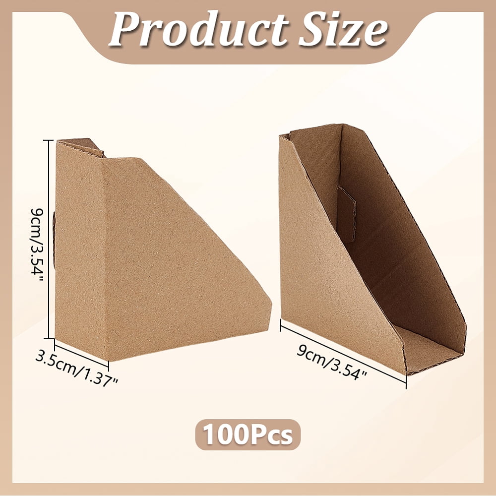 100pcs Triangle Paper Picture Frame Corner Protectors Painting Artworks Corner Guards Goldenrod 140x215x1.7mm