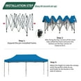 thumbnail image 5 of Erommy 10' x 20' Pop Up Canopy Tent,Easy up Heavy Duty Canopy with Roller Bag, 6 Sand Bags, Outdoor Canopies for Festival, Event, Blue, 5 of 9