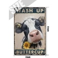 thumbnail image 5 of Metal Tin Signs Wall Art Wash Up Buttercup Poster, Cow Funny Wall Art, Bathroom Hanging Decor Home Toilet Art Decor, Party Decor, Housewarming Gift for Family Friends Co-Worker 12x8 Inches, 5 of 5