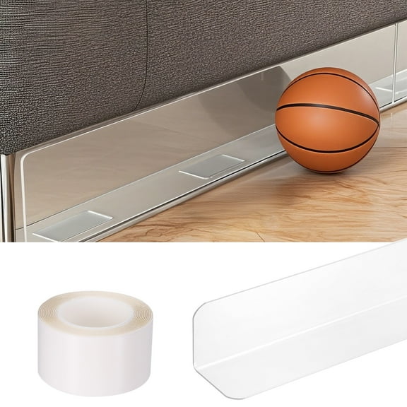 Uxcell 5 Pack Transparent Under Couch Blocker, 16" l 1.6" H Under Bed Blocker, for Prevent Things Pet Going Furniture Couch Bed Bottom