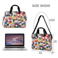 thumbnail image 3 of FORMRS 16" Laptop Bag Carrying Sleeve Case with Handle Travel Shoulder Briefcase, Dark Colorful Circles, 3 of 8